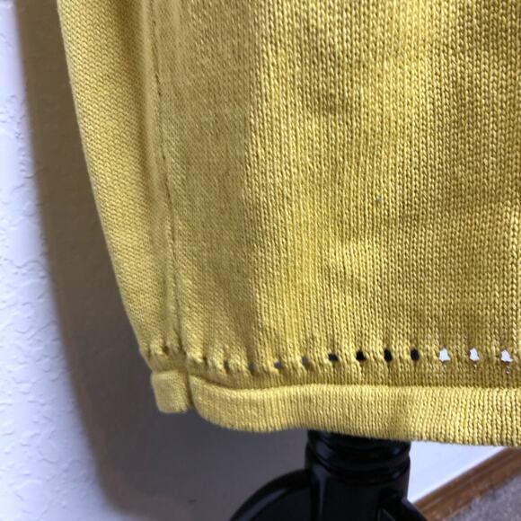 Hatch Alison gold yellow mixed knit midi sweater dress size 1 or Small - Picture 6 of 16